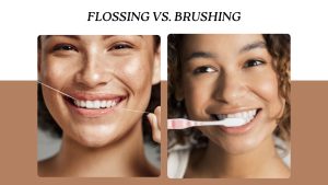 Flossing vs Brushing